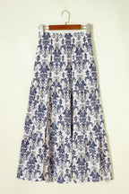 Blue Boho Maxi Skirt