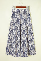 Blue Boho Maxi Skirt