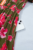 Green Floral Maxi Dress RTS
