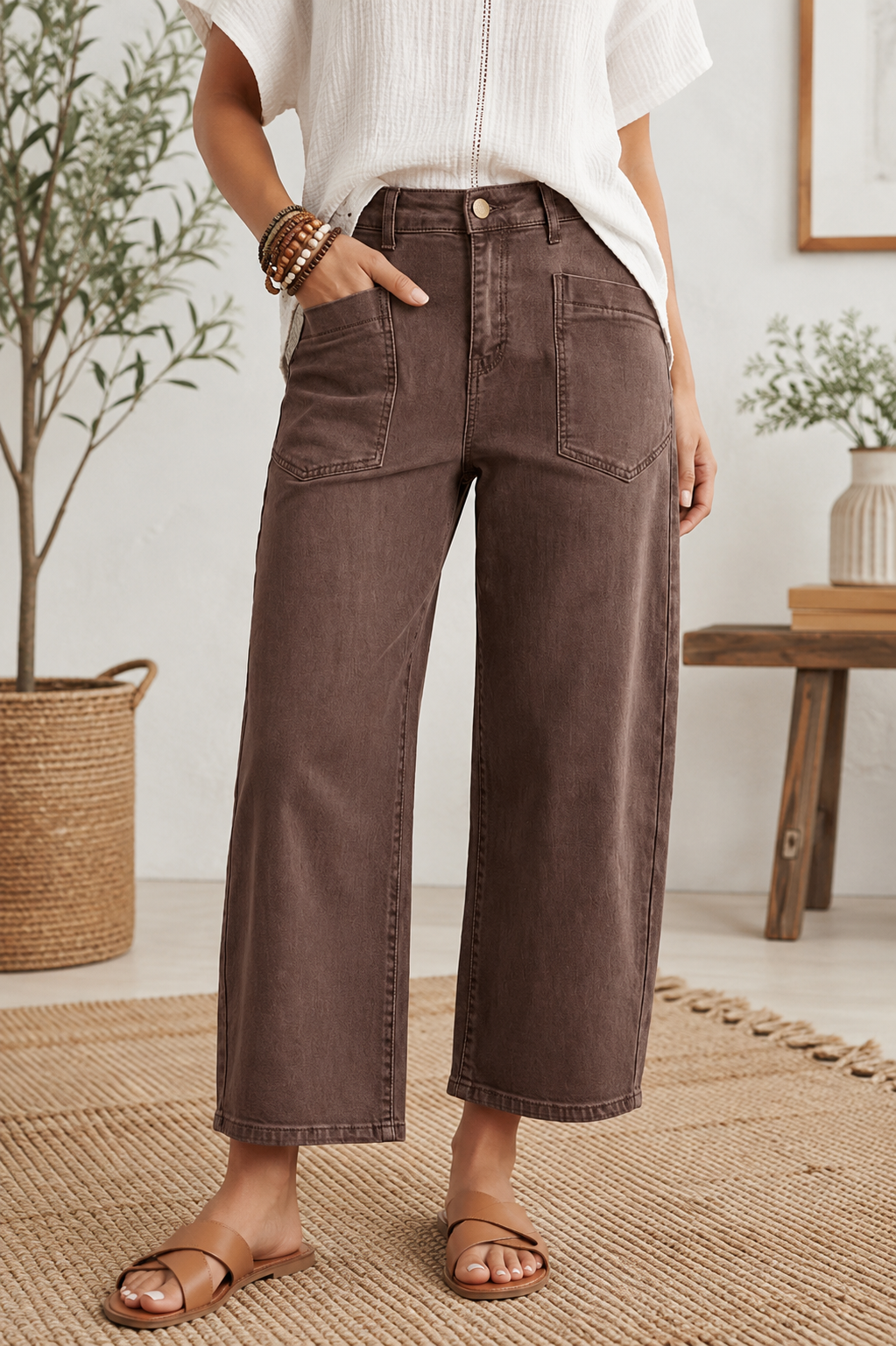 Square-Barrel Jeans