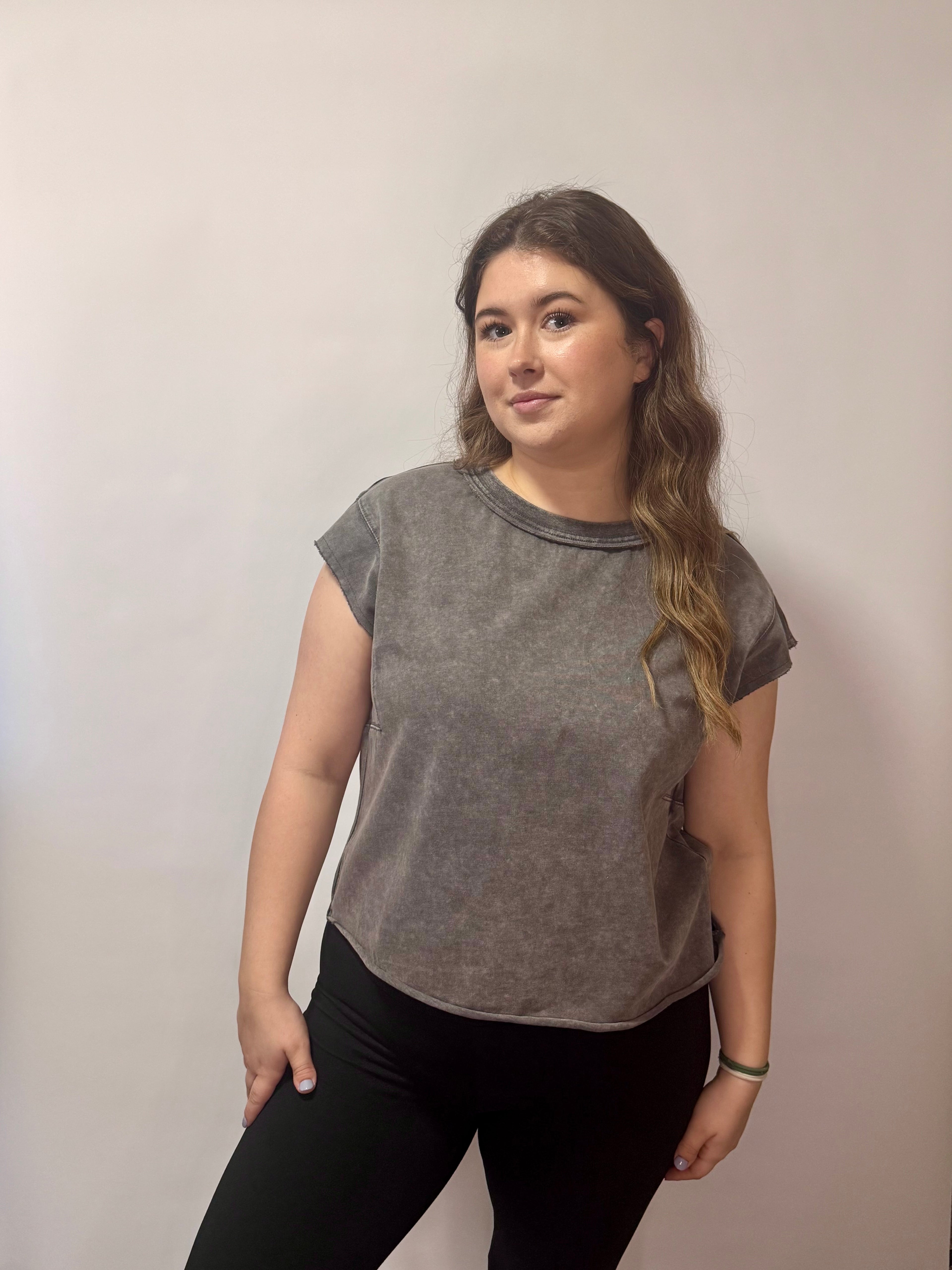 Mineral Wash Boxy Fit Tank