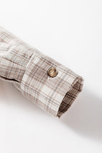 Khaki Checkered Hooded Shacked