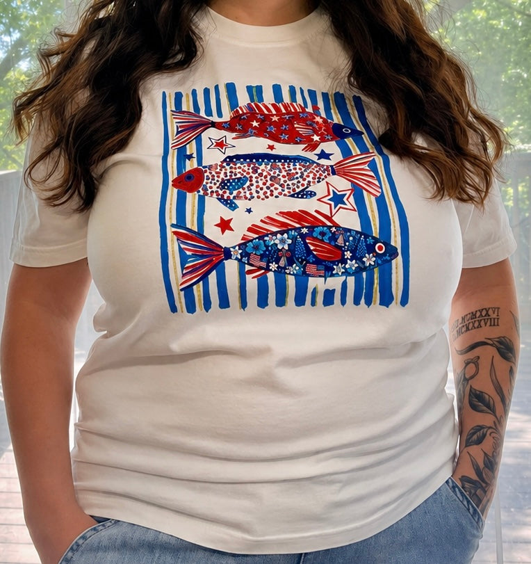 America Fish Tee