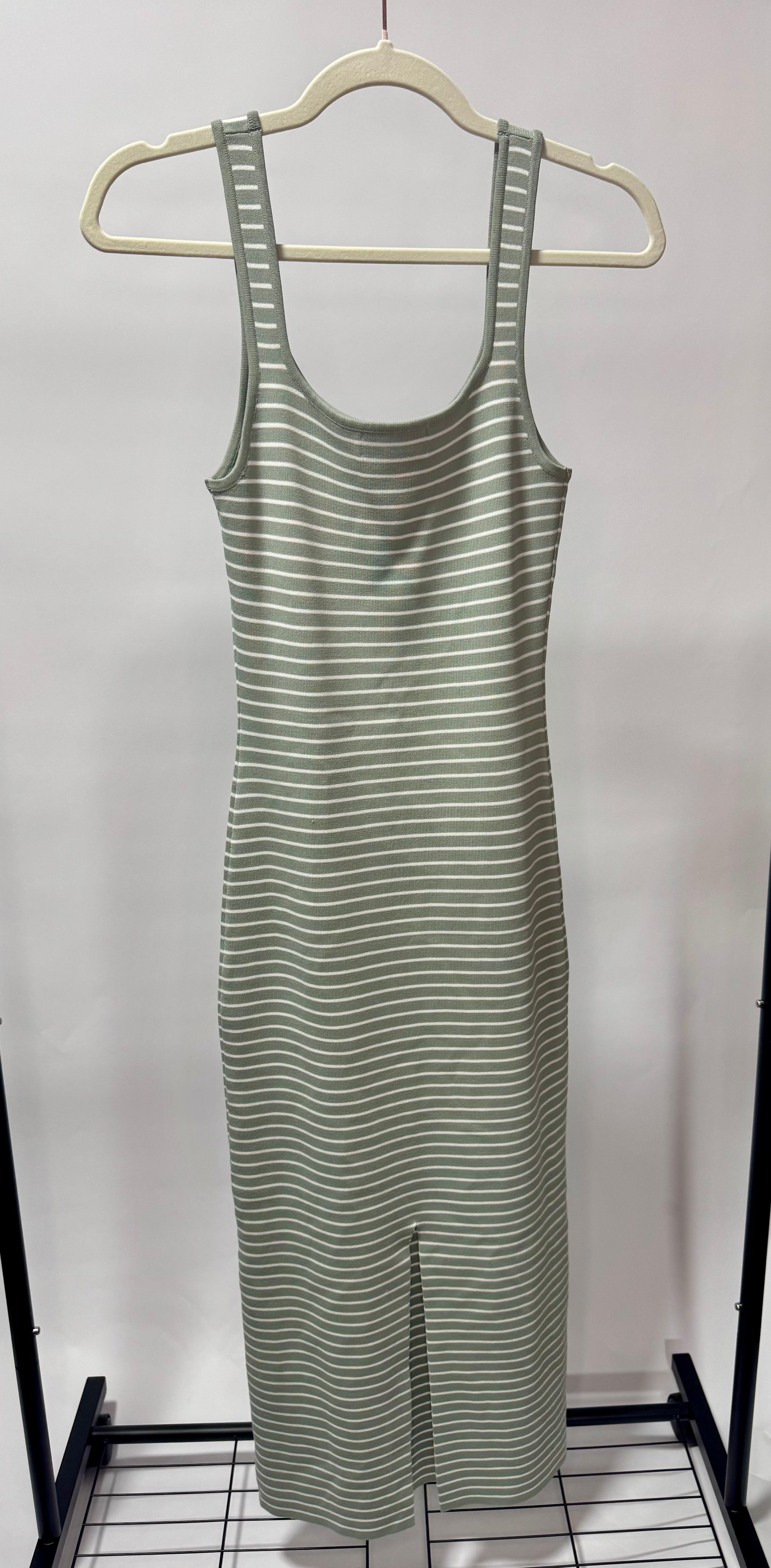 Striped Bodycon Midi Dress