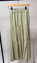 Smocked Waist Tiered Maxi Skirt