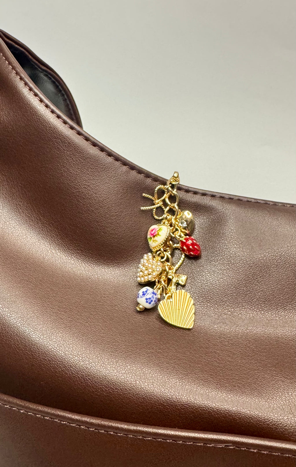 Porcelain Bows/Hearts/Strawberry Bag Charm