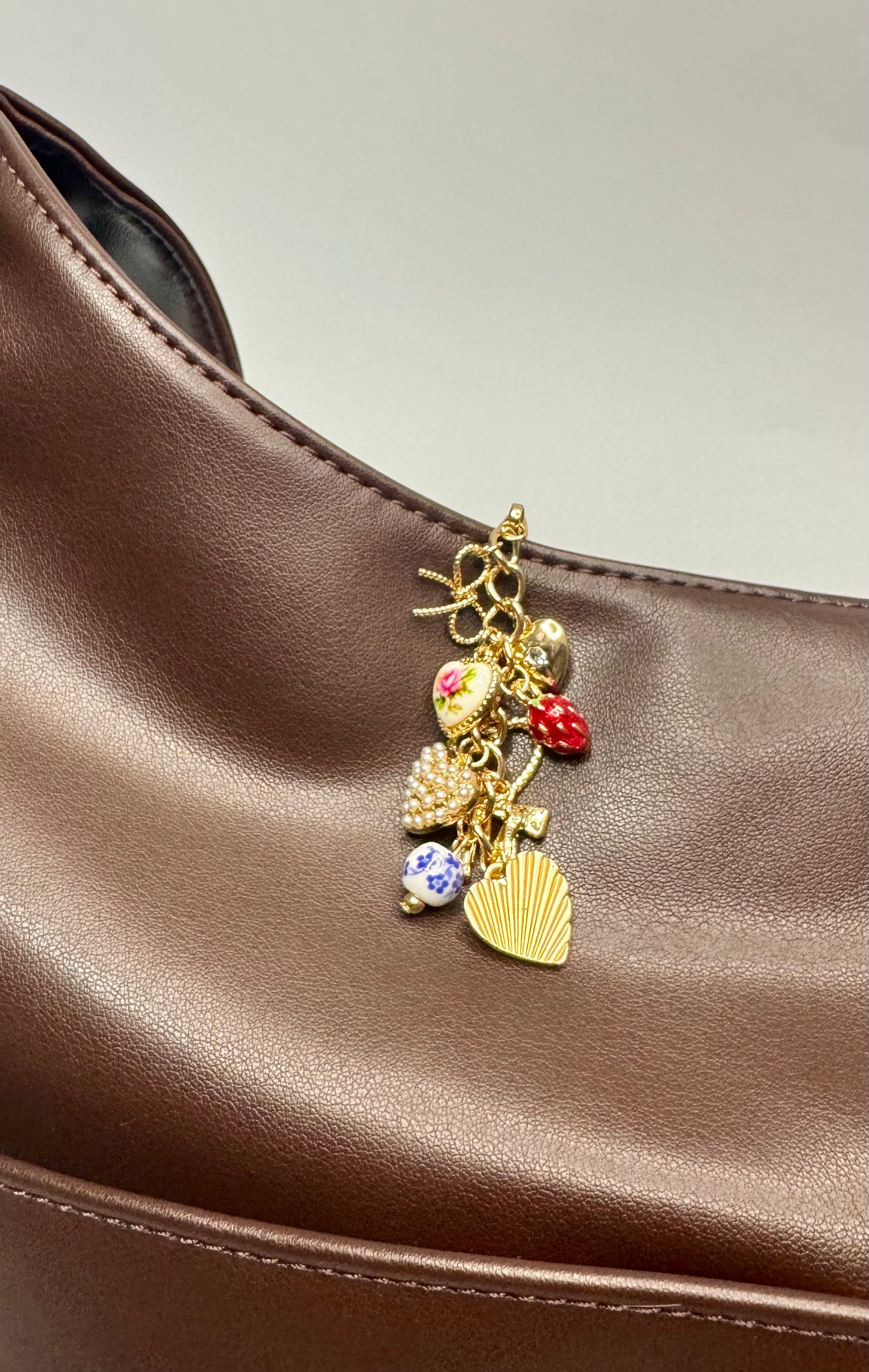 Porcelain Bows/Hearts/Strawberry Bag Charm