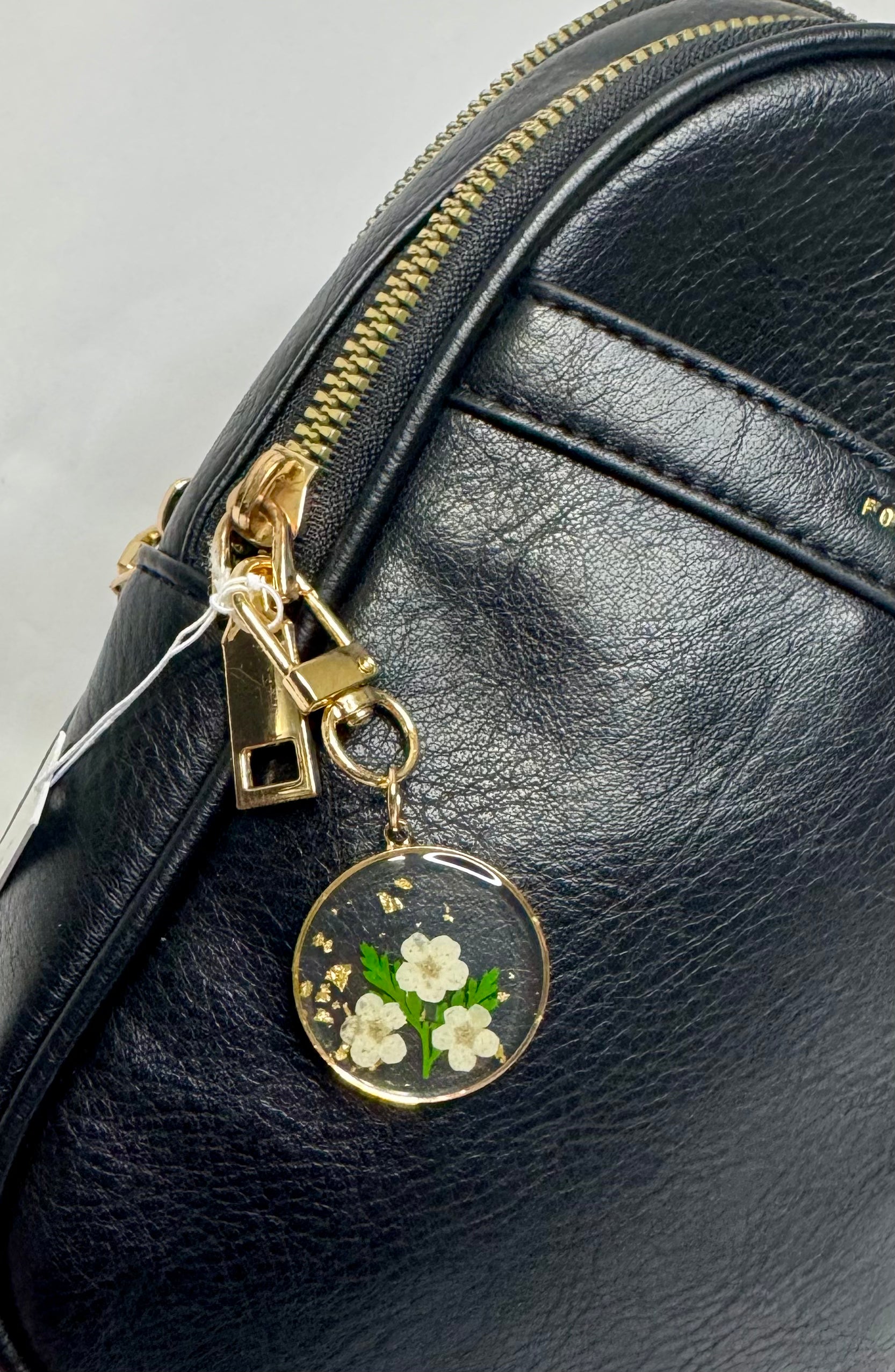 Dried Flower-Pressed Bag Charm