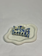 Vintage Toile Pattern Porcelain Clips