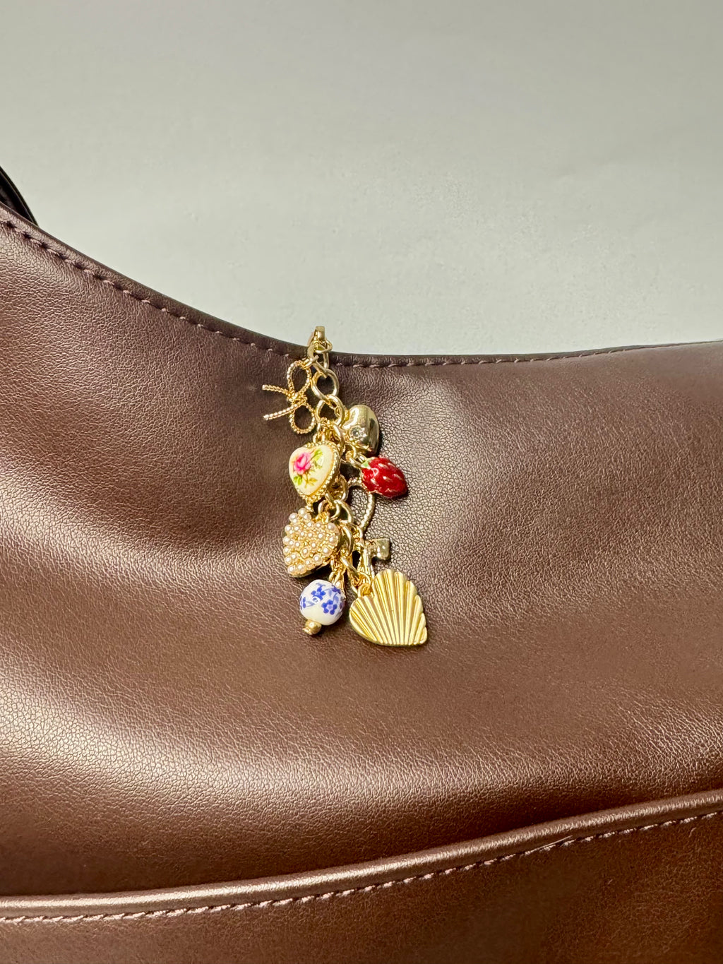 Porcelain Bows/Hearts/Strawberry Bag Charm