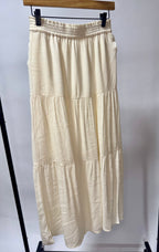 Smocked Waist Tiered Maxi Skirt