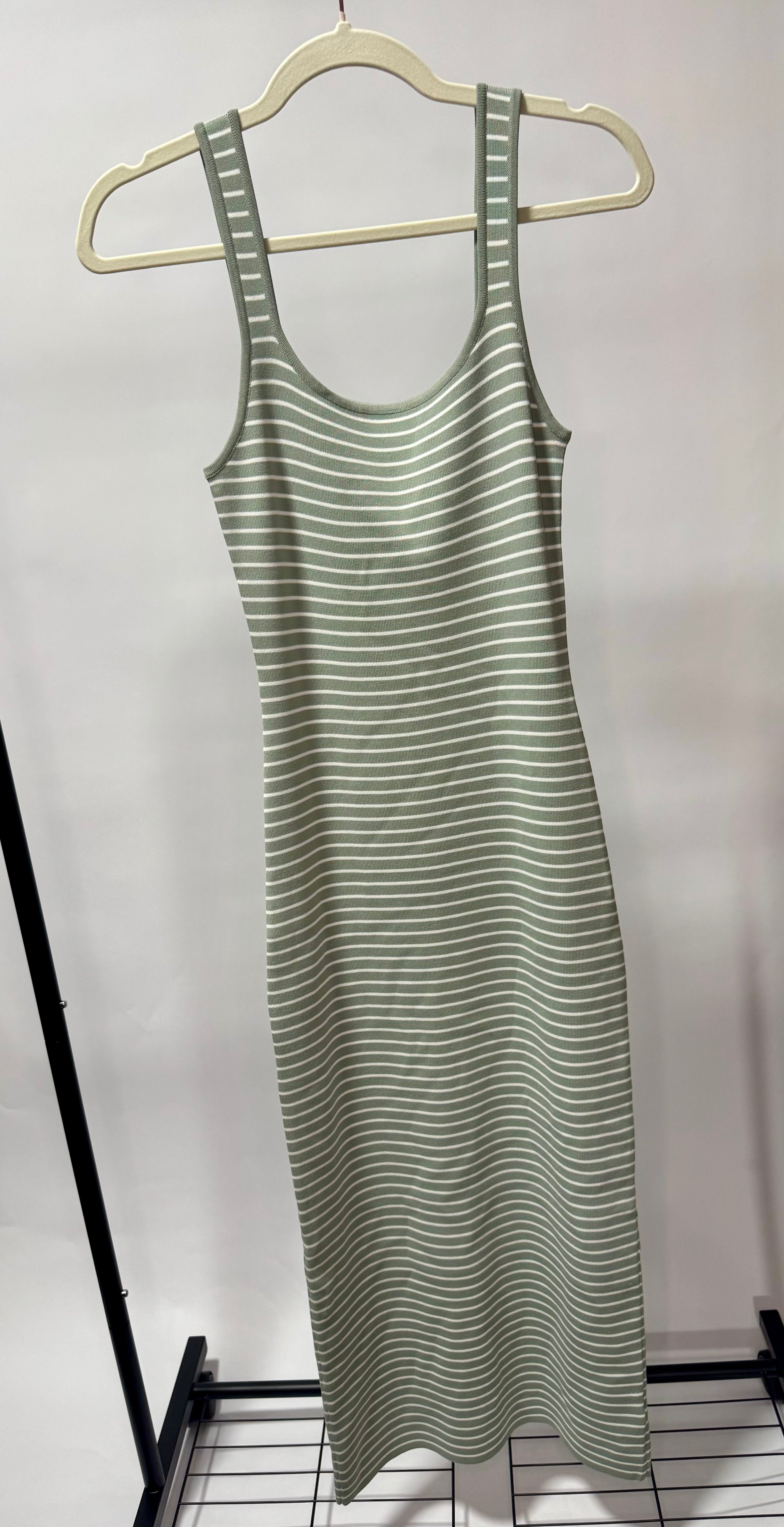 Striped Bodycon Midi Dress