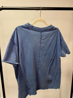 Washed V-Neck Oversized Tee