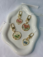 Dried Flower-Pressed Bag Charm