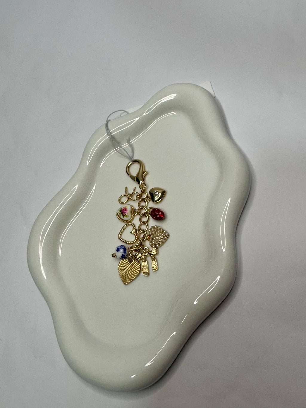 Porcelain Bows/Hearts/Strawberry Bag Charm
