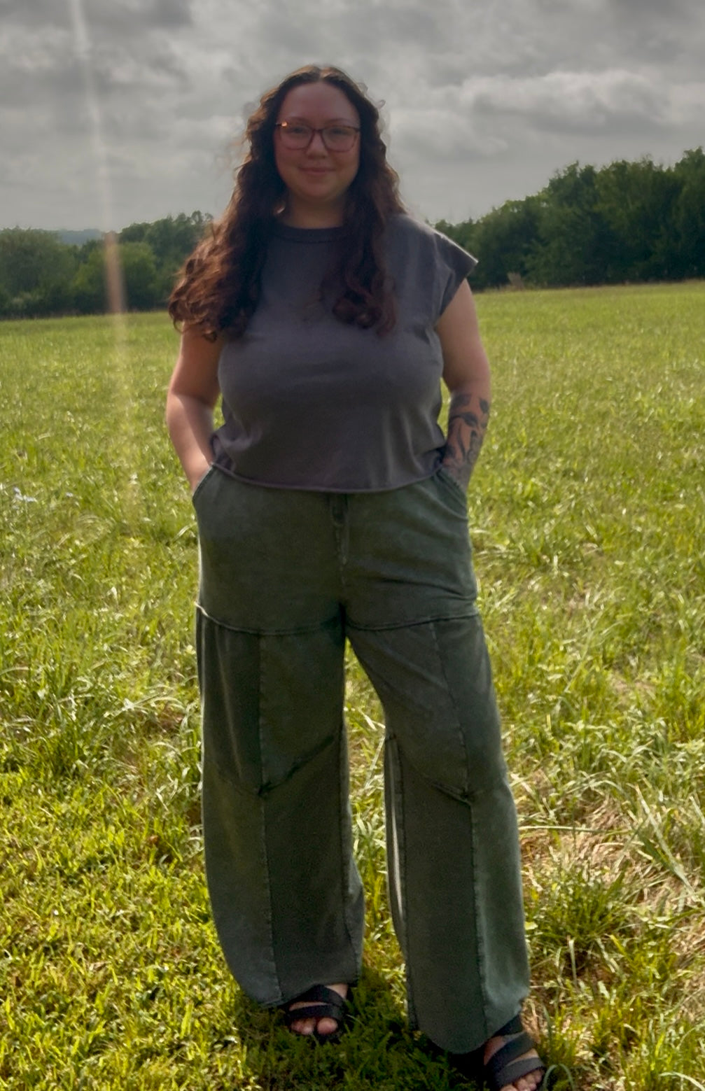 Mineral Wash Drawstring Pants FB