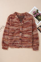 Fuzzy Striped Cardigan