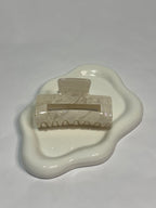 Marbled Acetate Rectangle Claw Clips