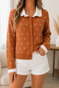 Orange Knitwear Cardigan