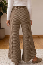 Stripe Patchwork Casual Wide Leg Pants