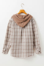 Khaki Checkered Hooded Shacked